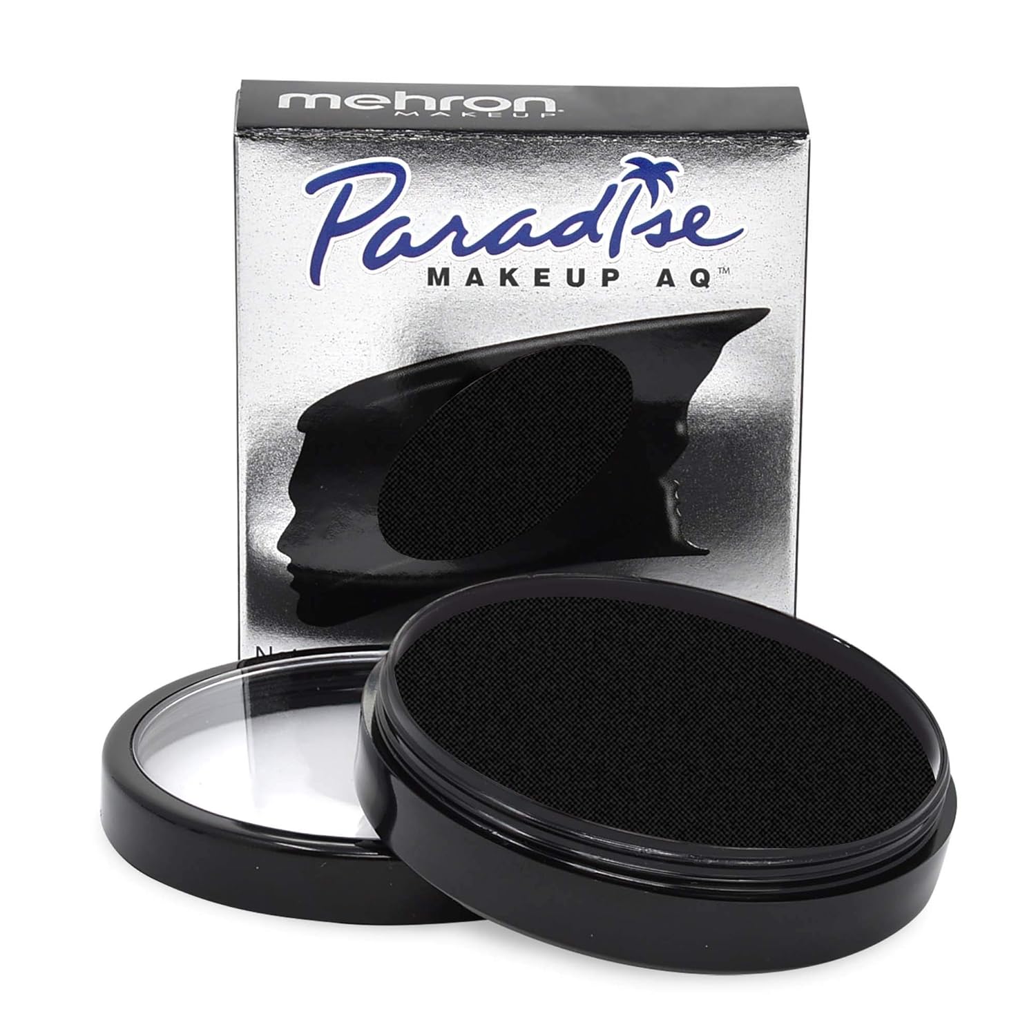 Makeup Paradise Makeup AQ Pro Size | Stage & Screen Performance, Face & Body Painting, Beauty, Cosplay, and Halloween | Water Activated Face Paint, Body Paint 1.4 Oz (40 G) - Black